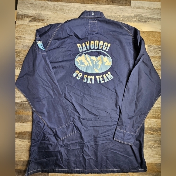 Davoucci Long Sleeve Button Down Large Blue 89 Ski Team - Picture 9 of 12